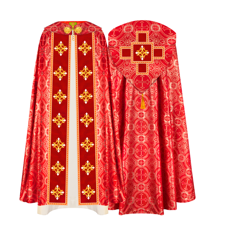 Enhanced Gothic Cope Vestments With Liturgical cross