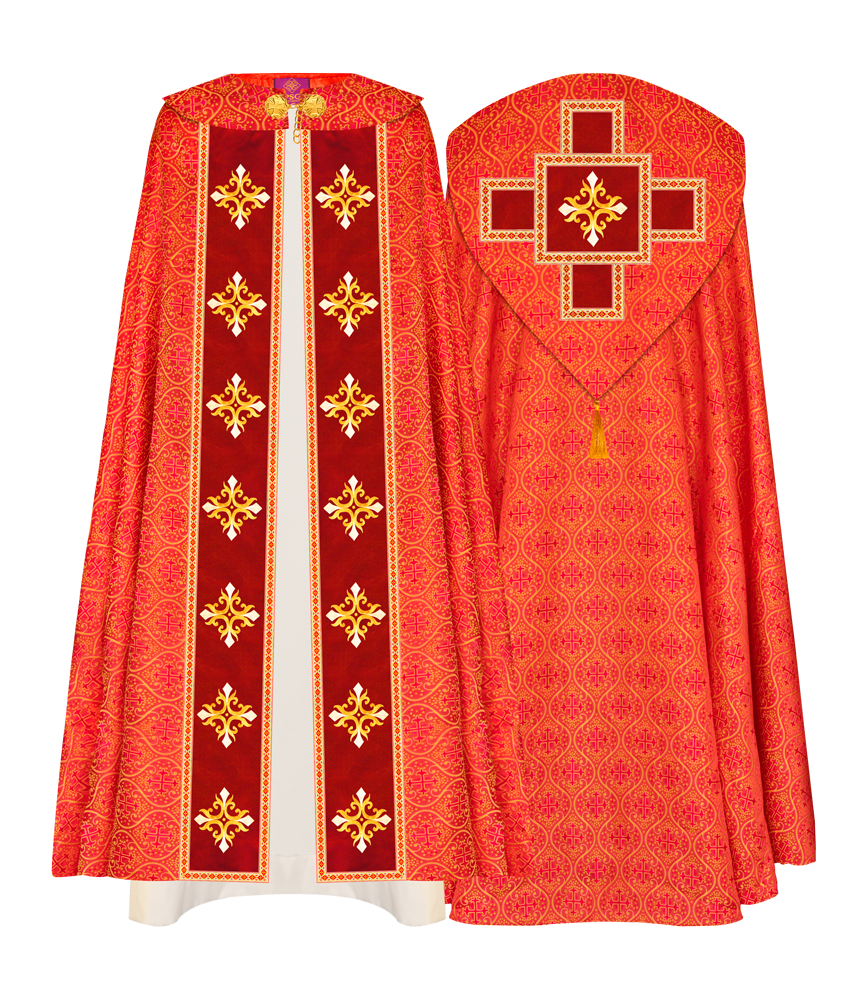 Enhanced Gothic Cope Vestments With Liturgical cross