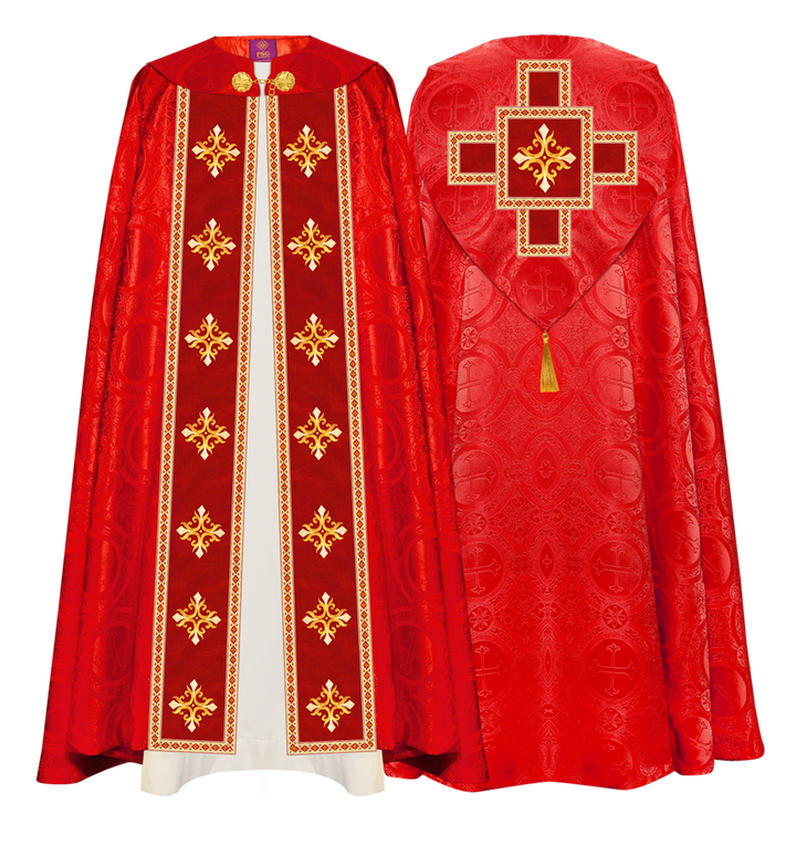 Enhanced Gothic Cope Vestments With Liturgical cross