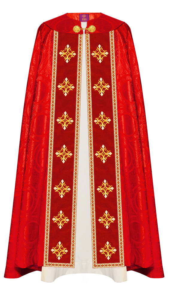 Enhanced Gothic Cope Vestments With Liturgical cross