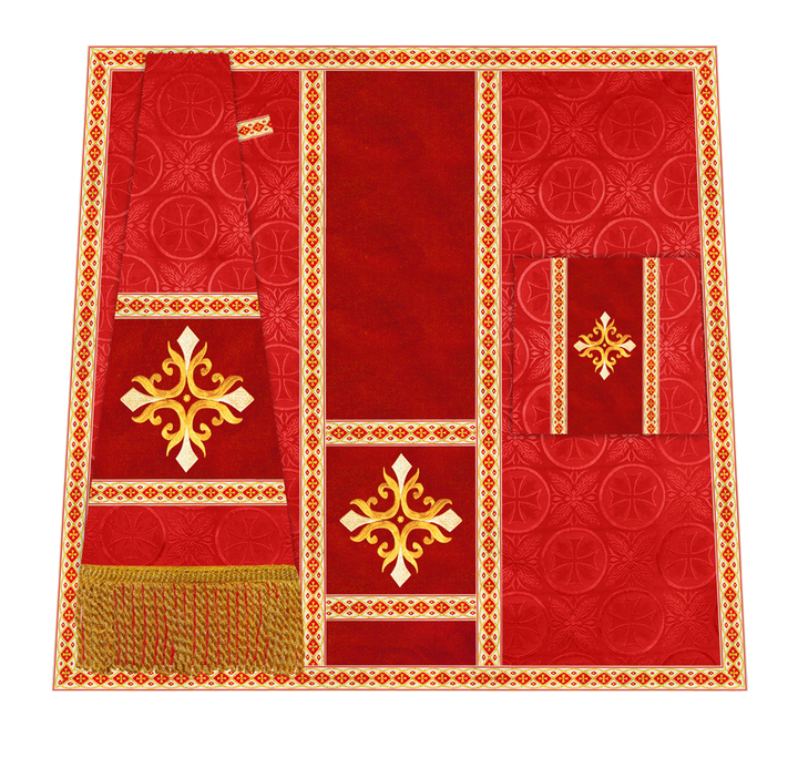 Traditional Altar Mass Set with  Embroidered Motifs