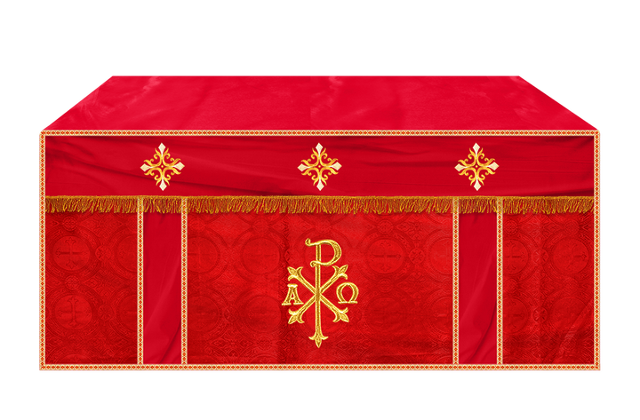 Altar Cloth with Spiritual Cross with Trims