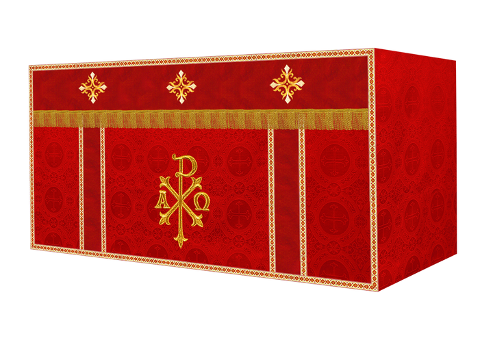 Altar Cloth with Spiritual Cross with Trims