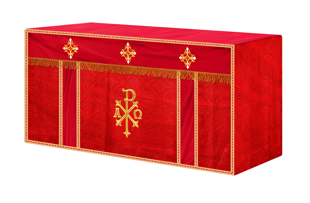 Altar Cloth with Spiritual Cross with Trims