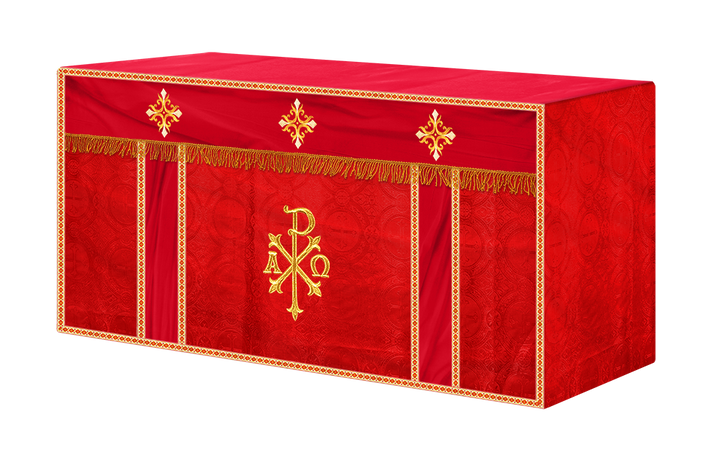 Altar Cloth with Spiritual Cross with Trims