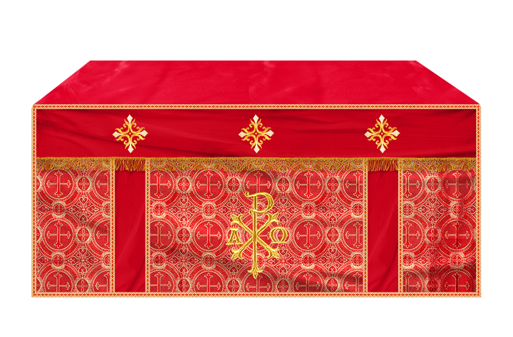 Altar Cloth with Spiritual Cross with Trims