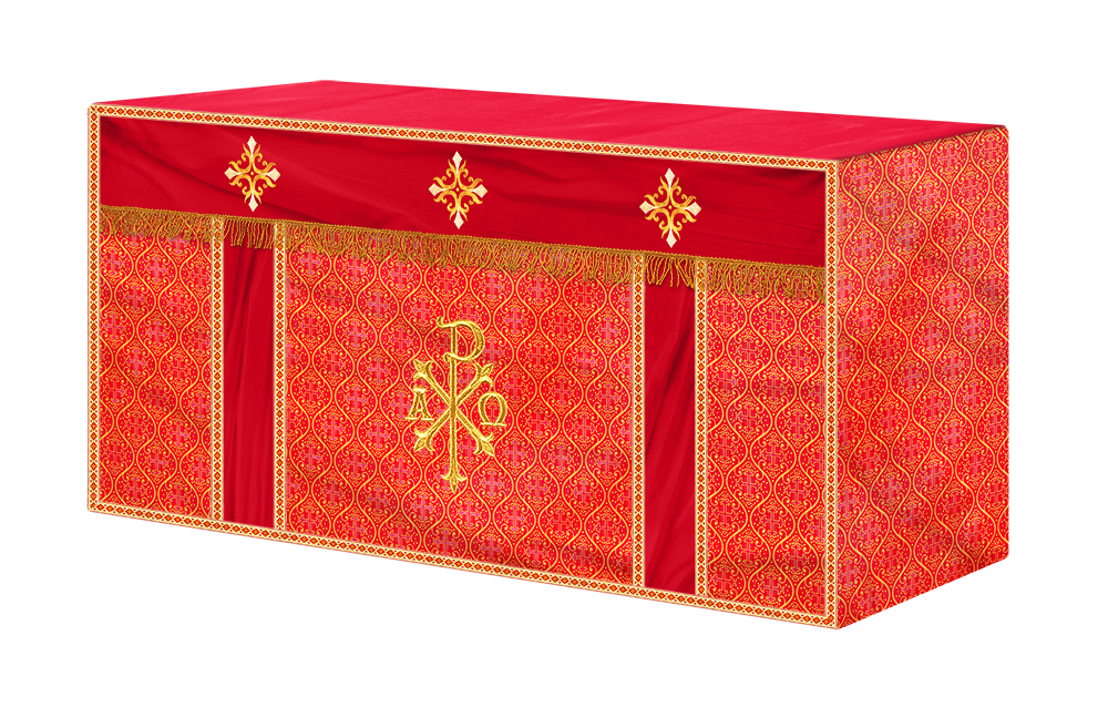Altar Cloth with Spiritual Cross with Trims