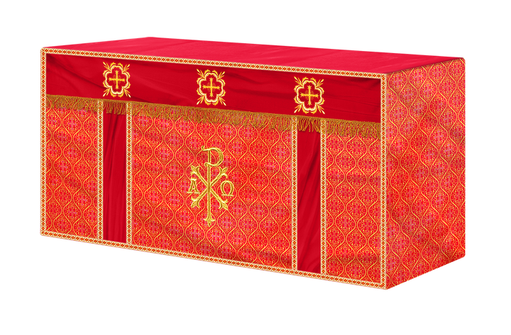 Altar Cloth with Spiritual Cross with Trims