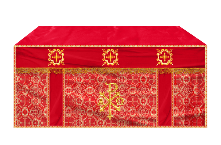Altar Cloth with Spiritual Cross with Trims