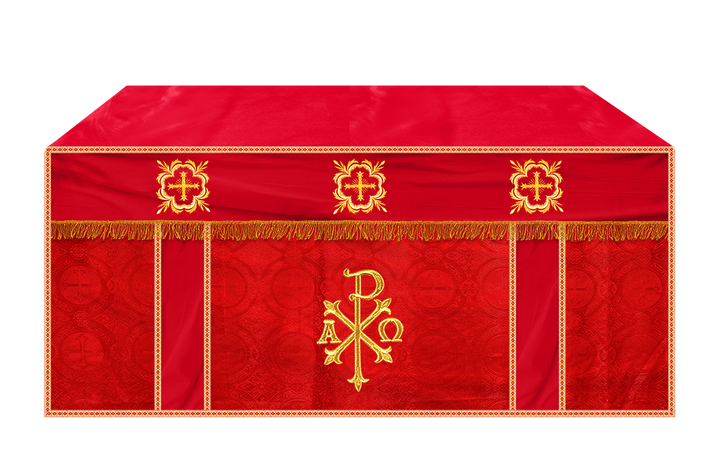 Altar Cloth with Spiritual Cross with Trims