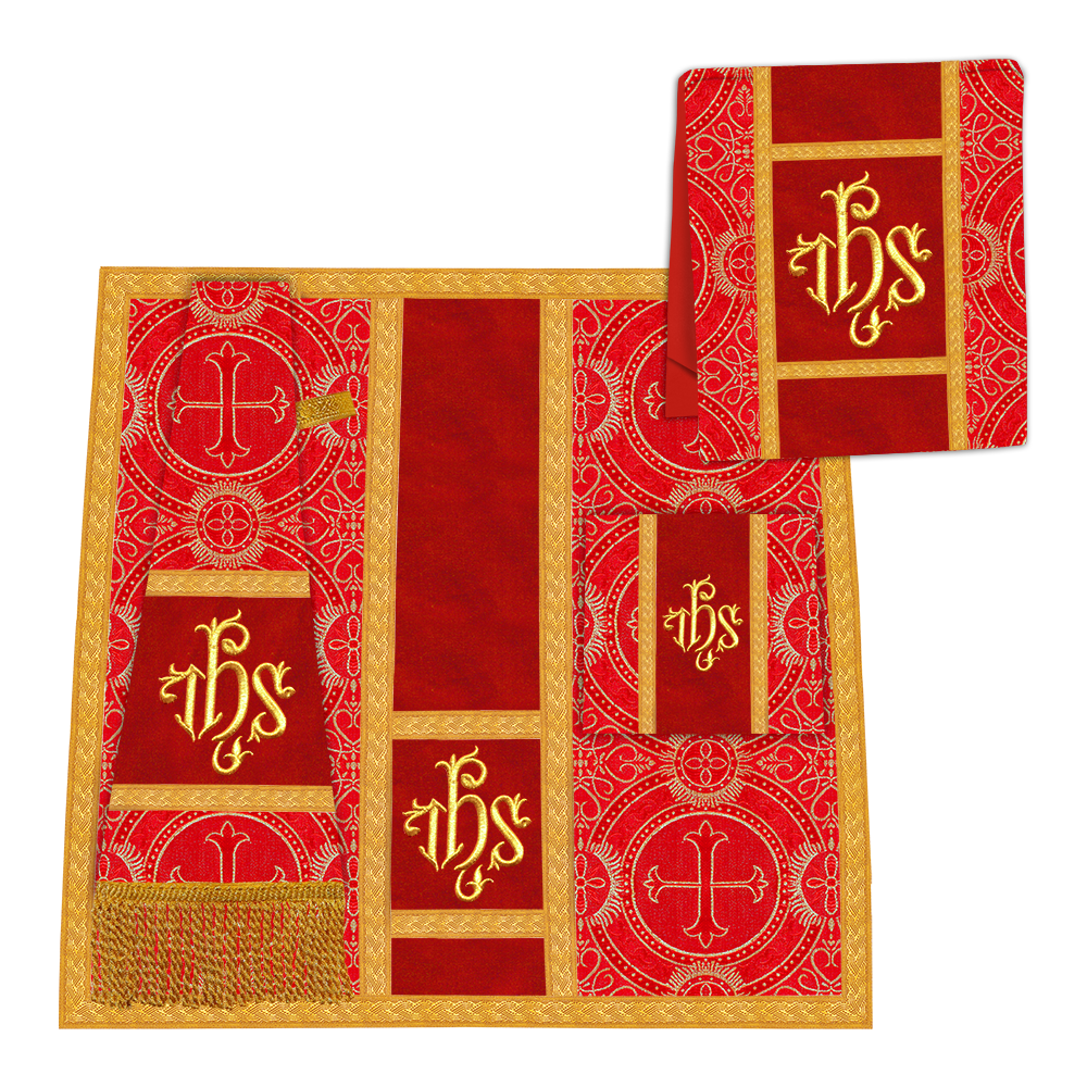 Gothic Cope Vestment with Cross Type Braided Motif