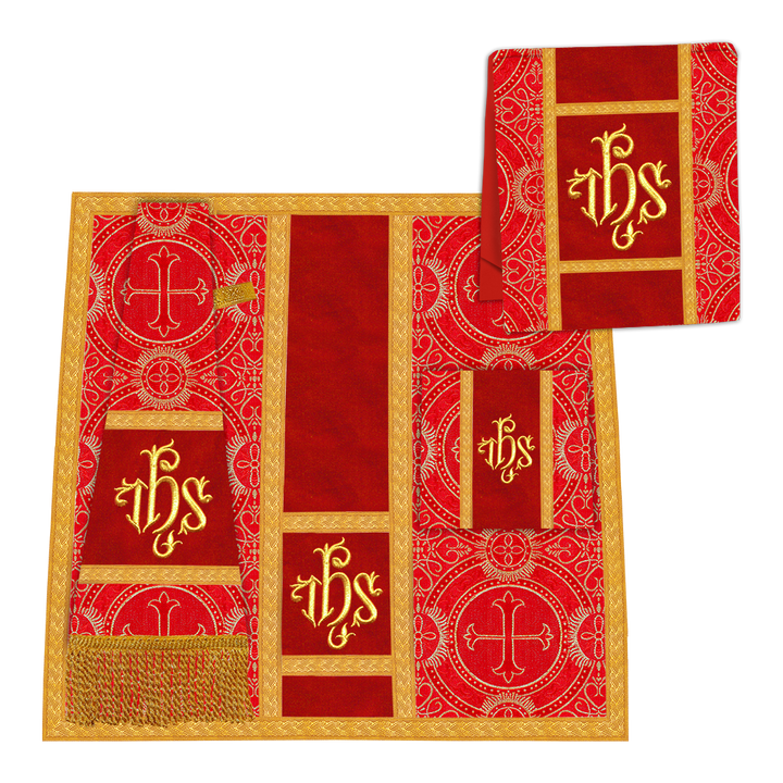 Gothic Cope Vestment with Cross Type Braided Motif