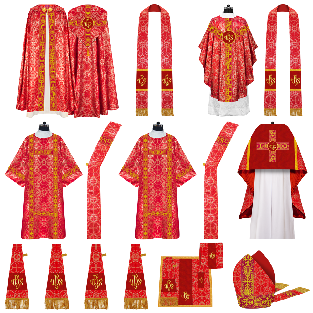 Gothic Highline Mass set with Embroidered Motif and Spiritual Orphrey