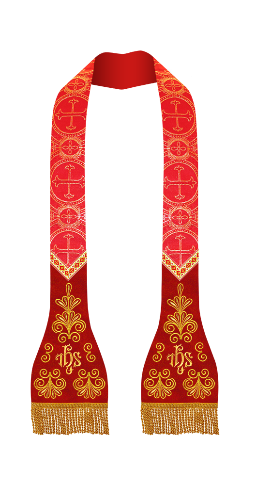 Roman Stole with Spiritual embroidery