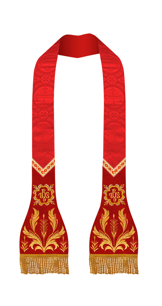 Set of Four Ornate Roman Stole Vestment