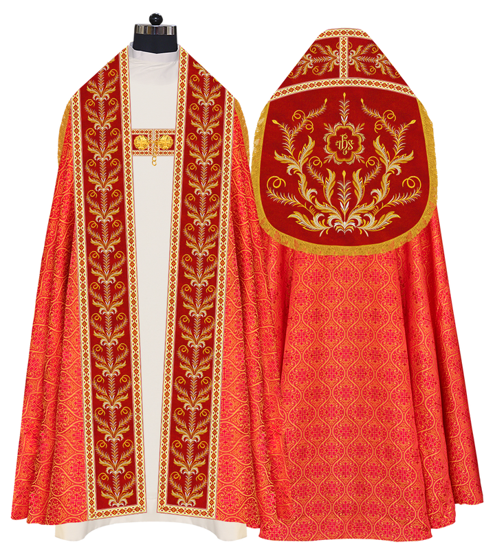 Traditional Embroidered Roman Cope Vestment