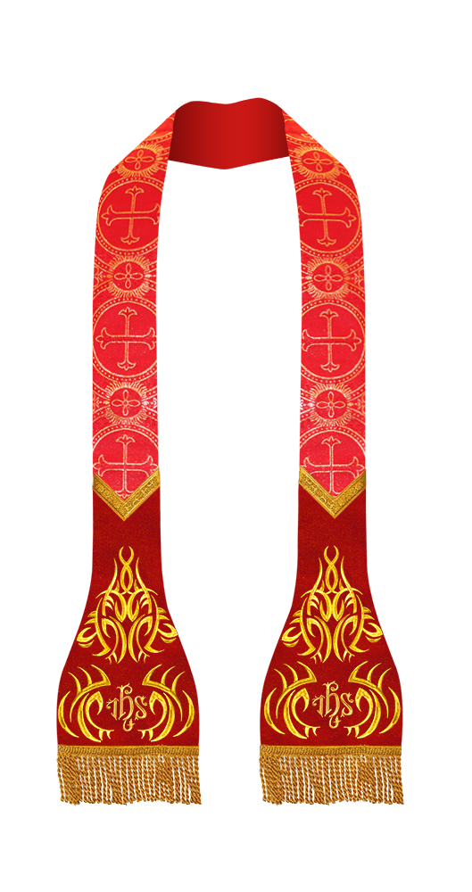 Set of 4 roman stole with adorned motif