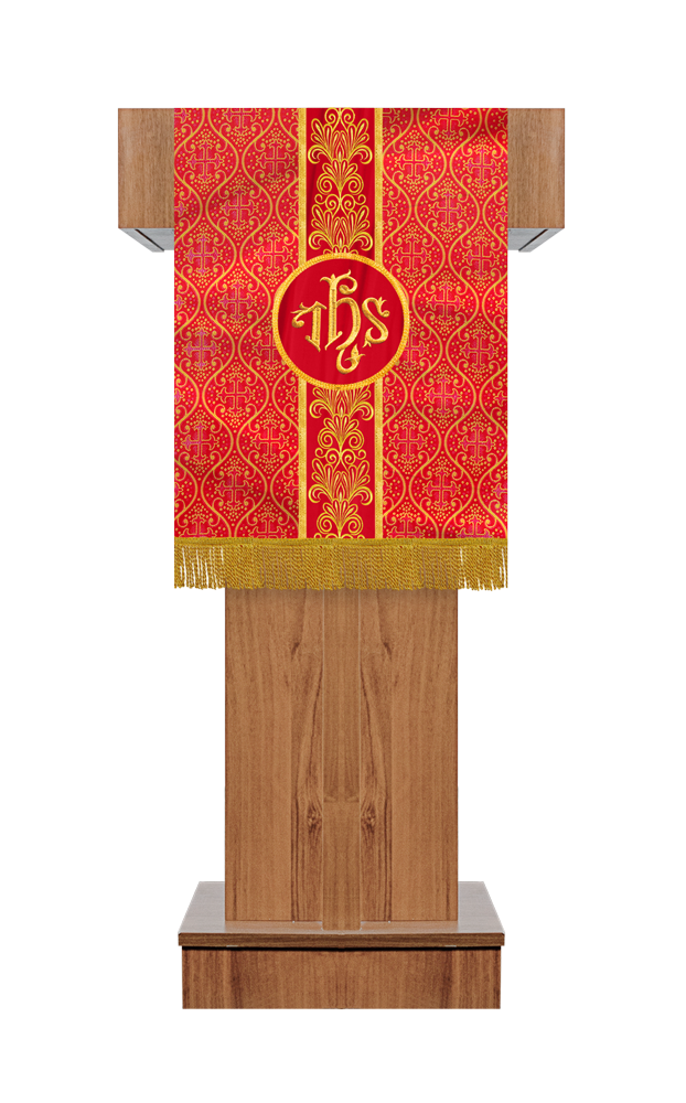 Pulpit/Lectern with Golden Embroidery Trim
