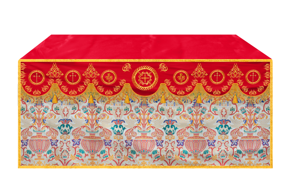 Tapestry Altar Cloth with Embroidered Orphrey