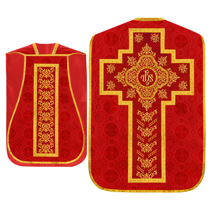 Set of four Roman Chasuble with stole