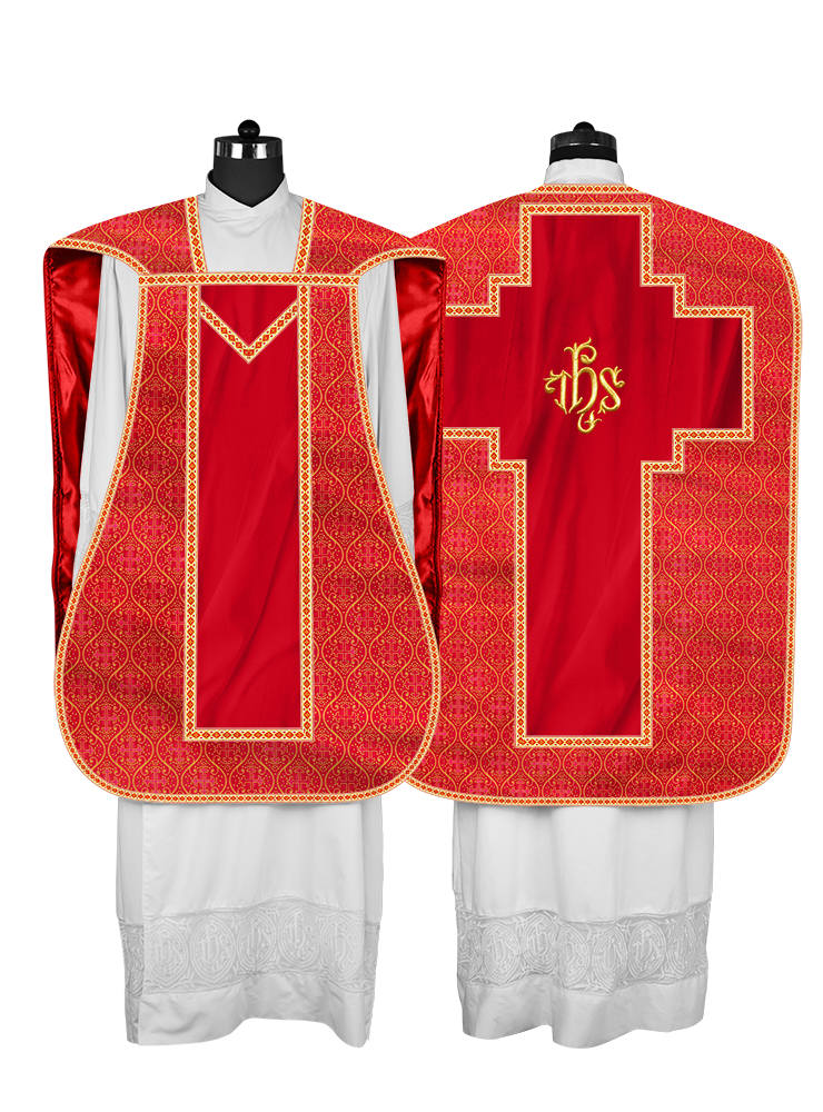 Roman chasuble with Motif and Trims