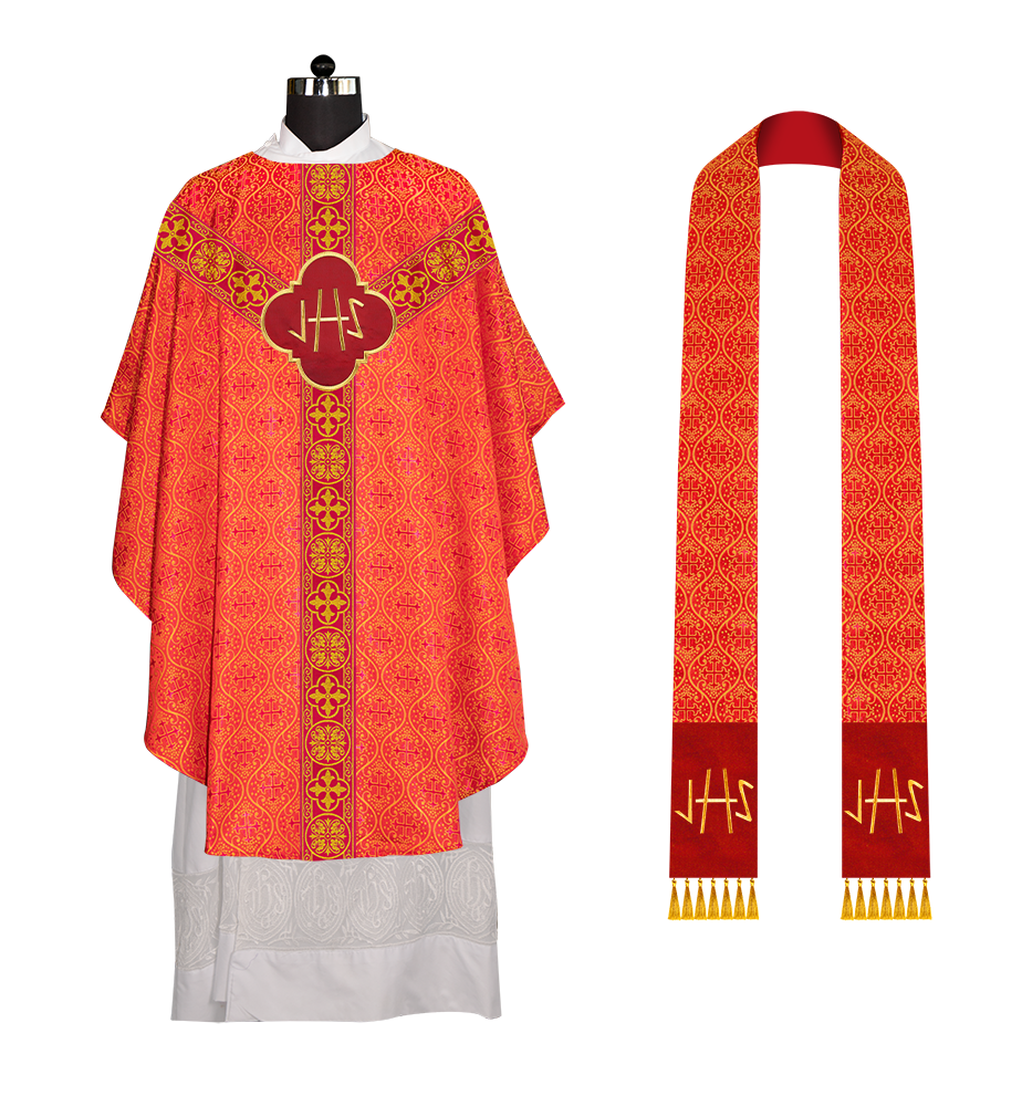 Gothic Chasuble with Ornate Braided Trims