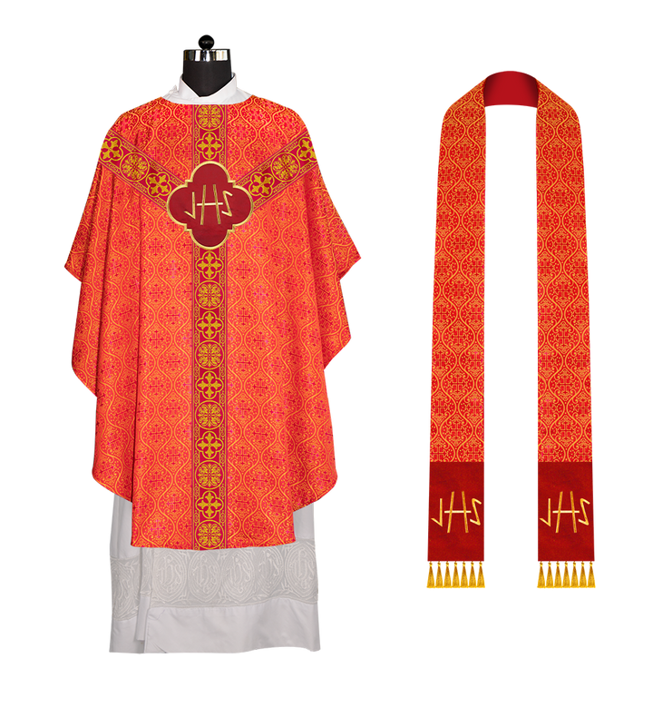 Gothic Chasuble with Ornate Braided Trims