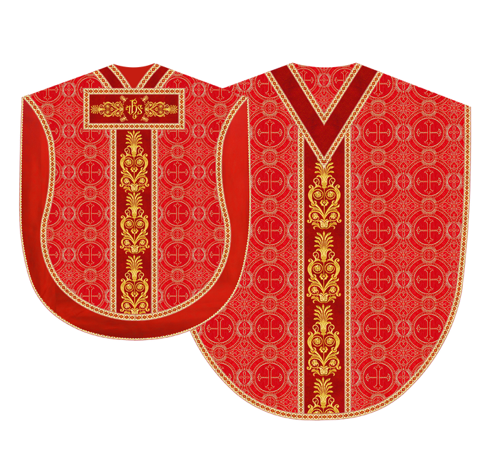 Borromean Chasuble Vestment With Detailed Braids and Trims