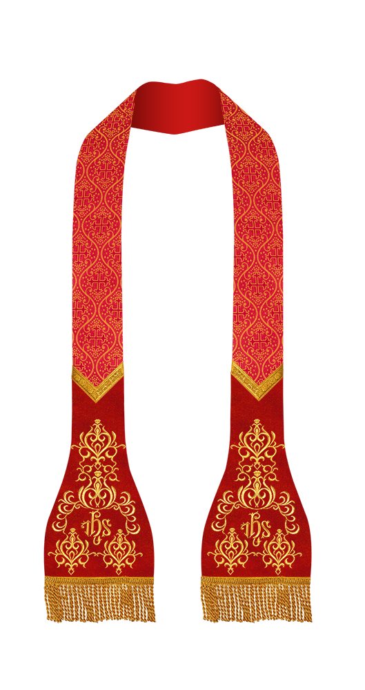 Set of 4 roman stole with adorned motif