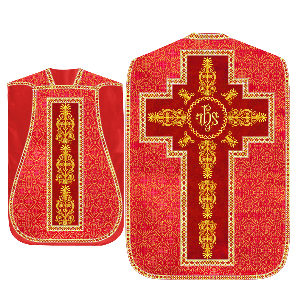 Set of Four Traditional Roman chasuble Vestments