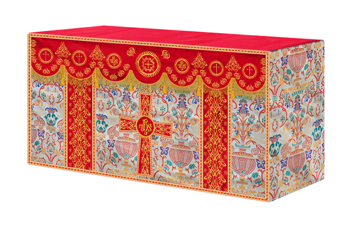 Tapestry Altar Cloth with Embroidered Motif