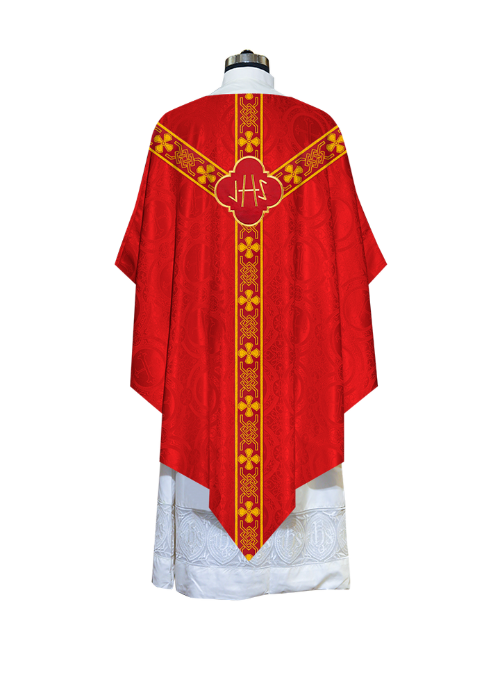 Pugin Chasuble with Braided Lace Orphrey