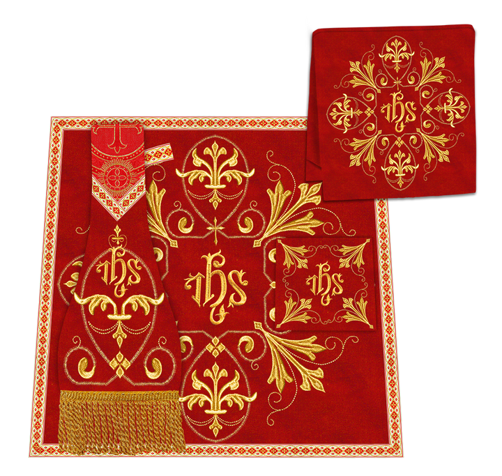 Embroidered Roman Cope Vestment with Braided Trims