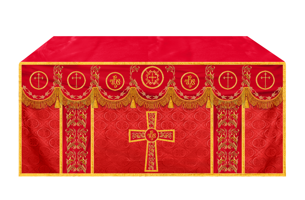 Church Altar Cloth with Refined Embroidery and Motif