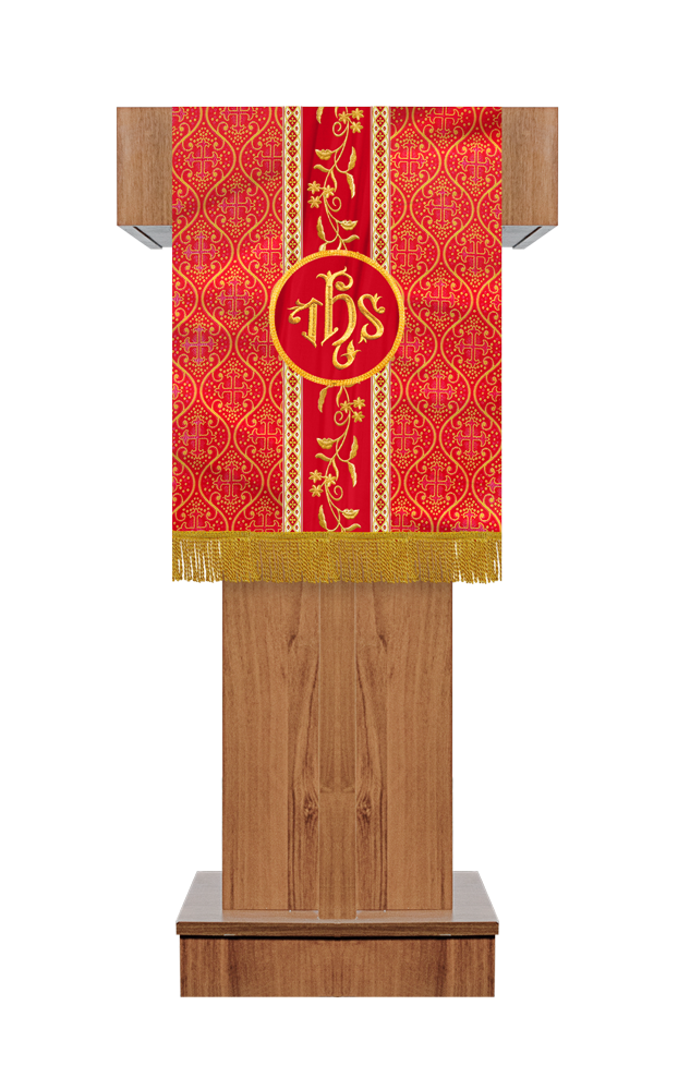 Altar Table Cloth With Floral Embroidery trims