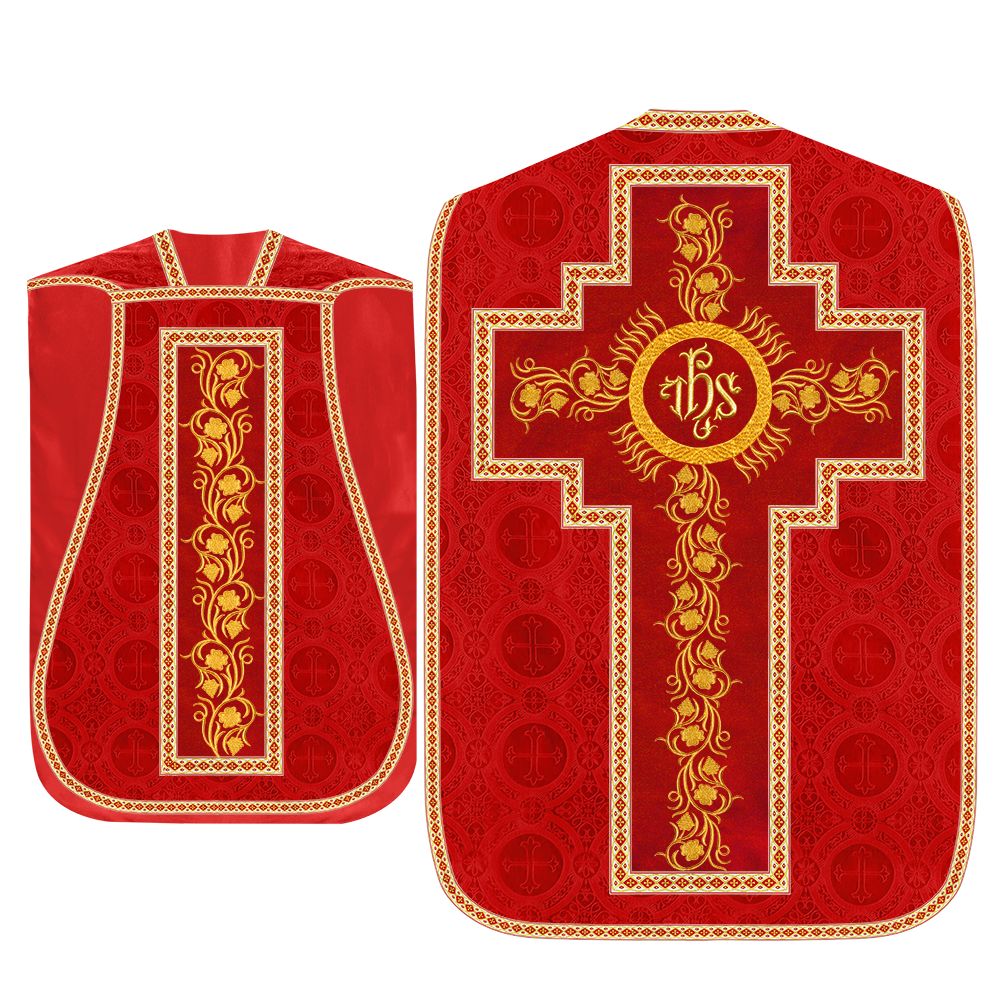 Set of Four Grapes Embroidery Roman Chasuble Vestments