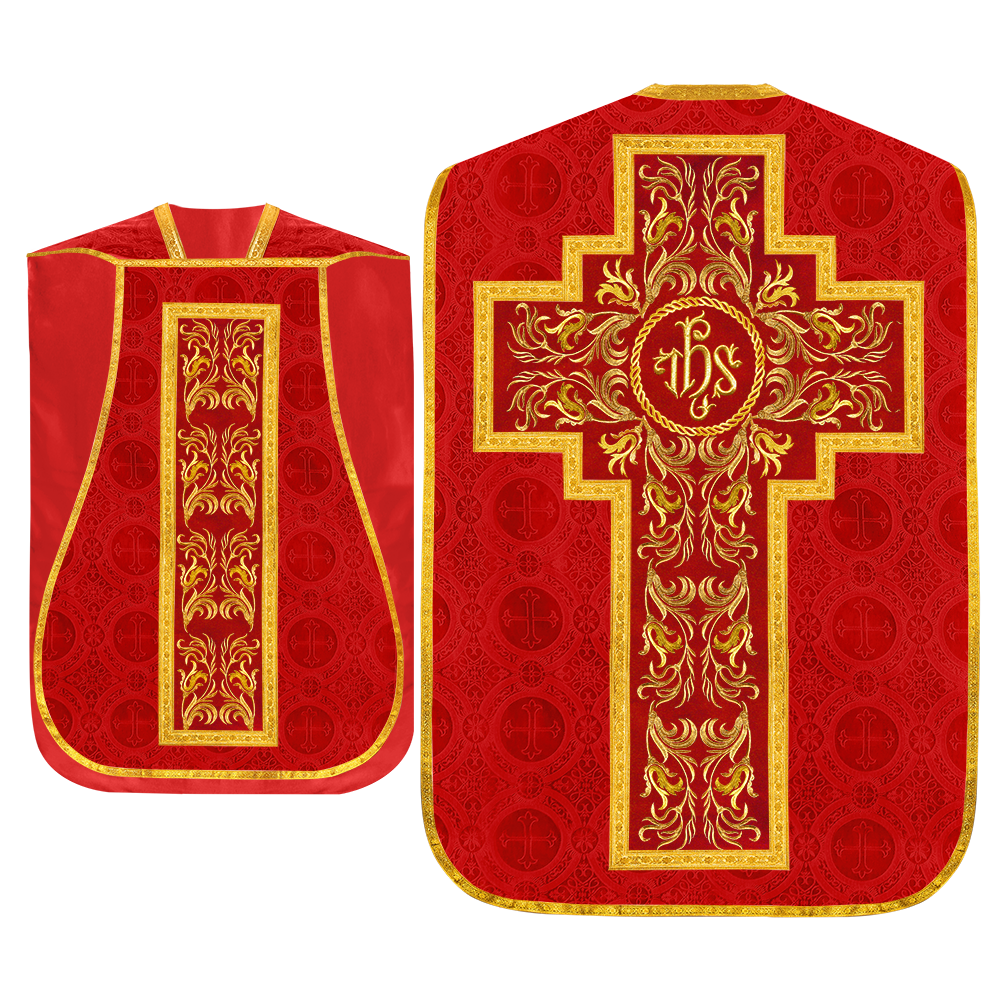 Set of Four Liturgical Roman Chasuble Vestment