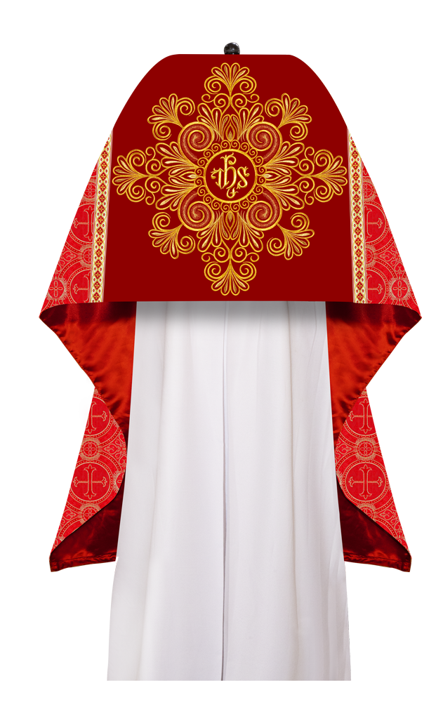 Humeral Veil Vestment with Braided Embroidery and Trims