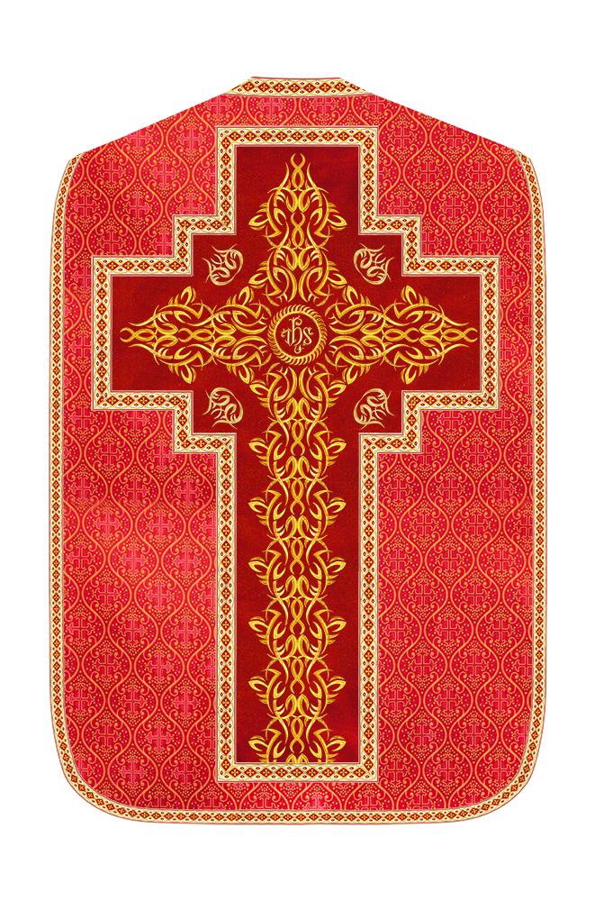 Roman Fiddleback Chasuble With Enhanced Embroidery  & trims