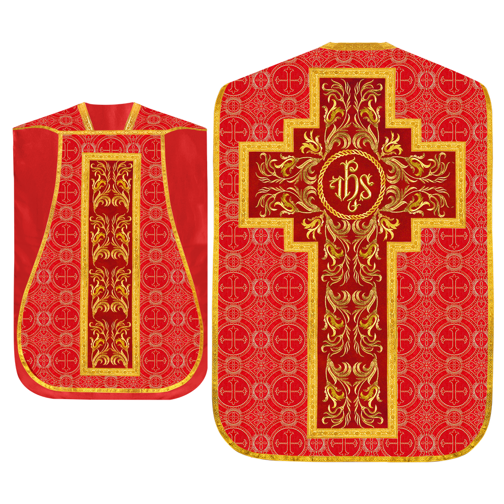 Set of Four Liturgical Roman Chasuble Vestment