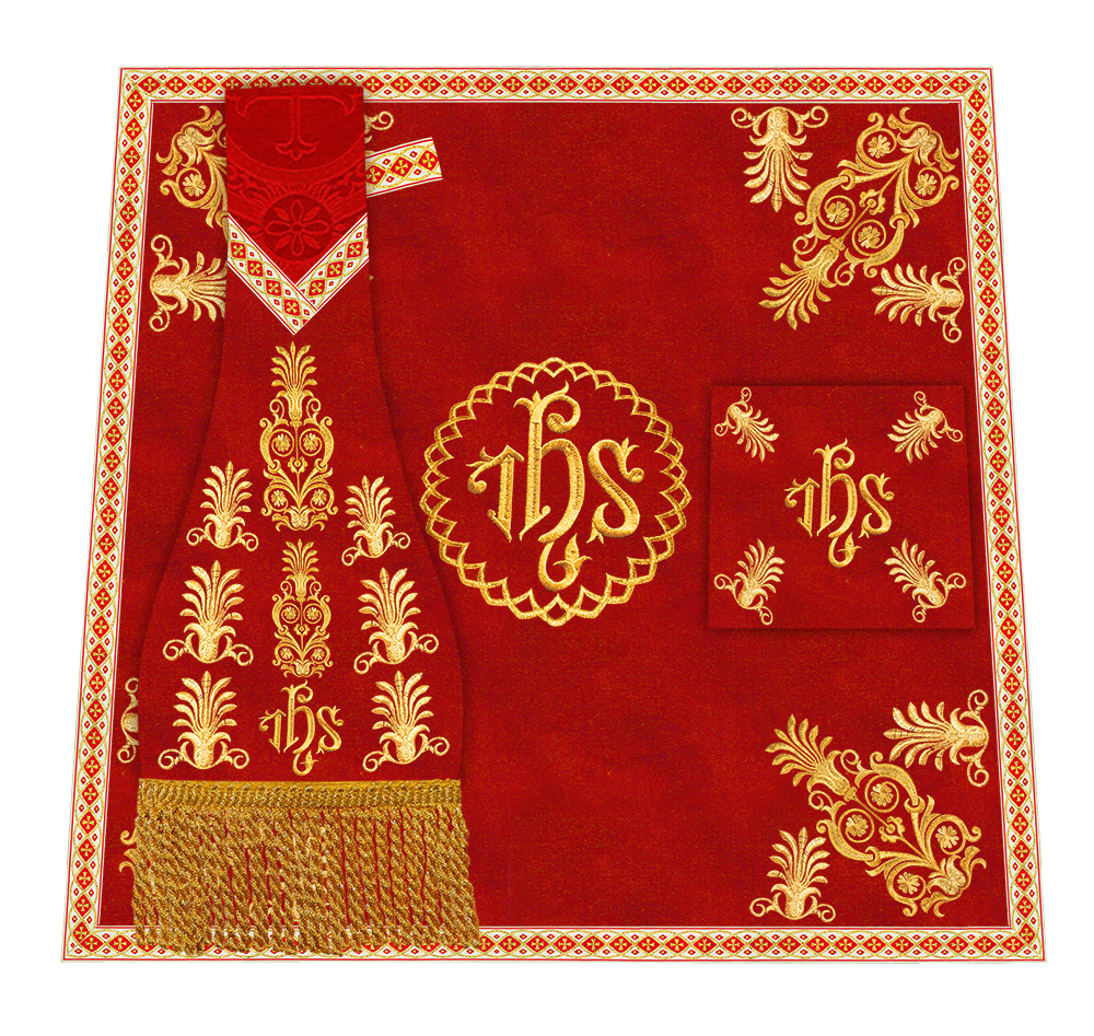 Borromean Chasuble Vestment With Detailed Braids and Trims