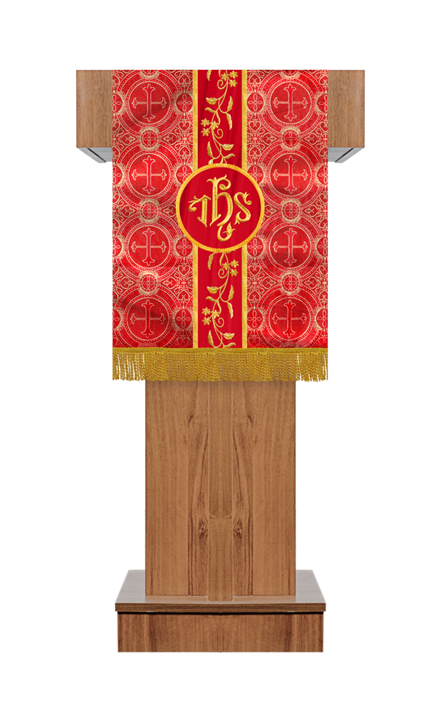 Pulpit/Lectern with Adorned Floral Trim
