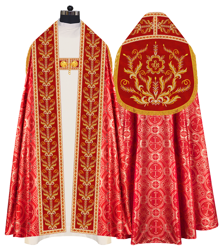 Traditional Embroidered Roman Cope Vestment