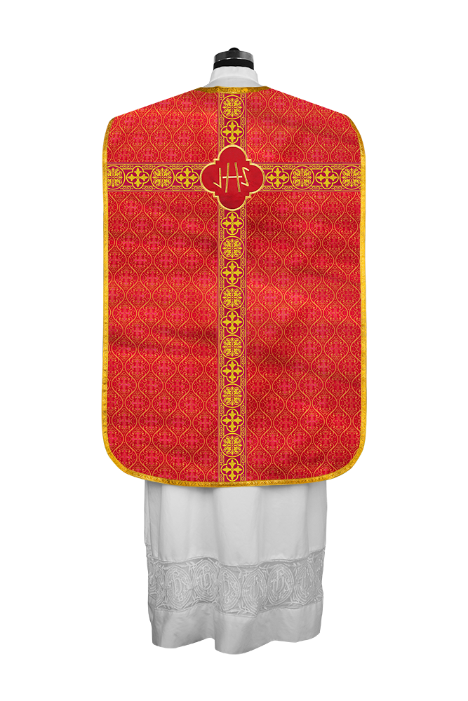 Roman Chasuble Fiddleback with Braided Trims