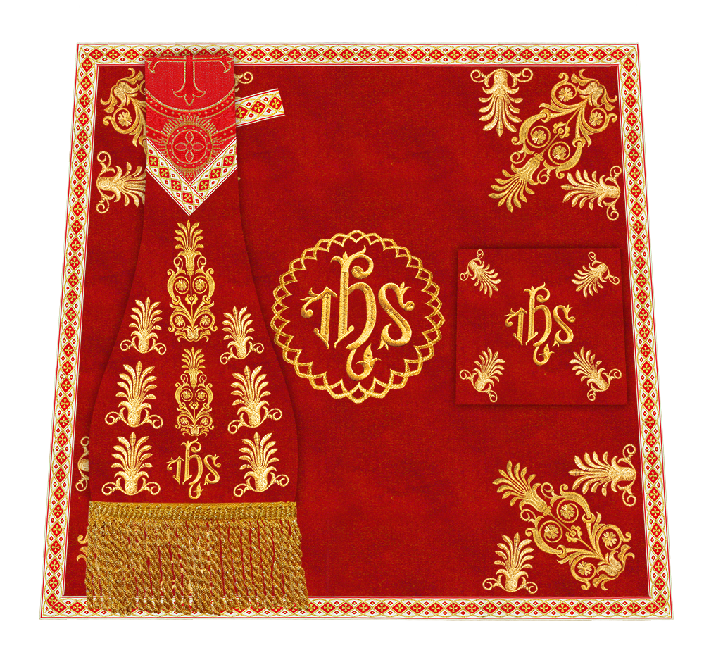 Roman Chasuble Vestments Adorned With Trims