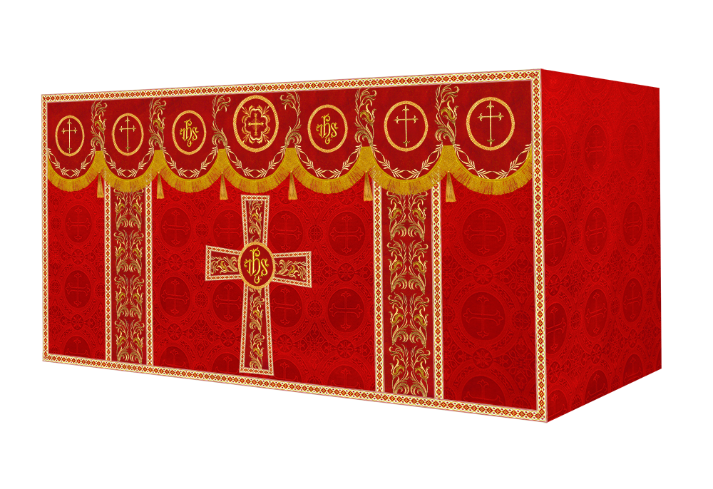 Altar Cloth with Liturgical Motif and Trims