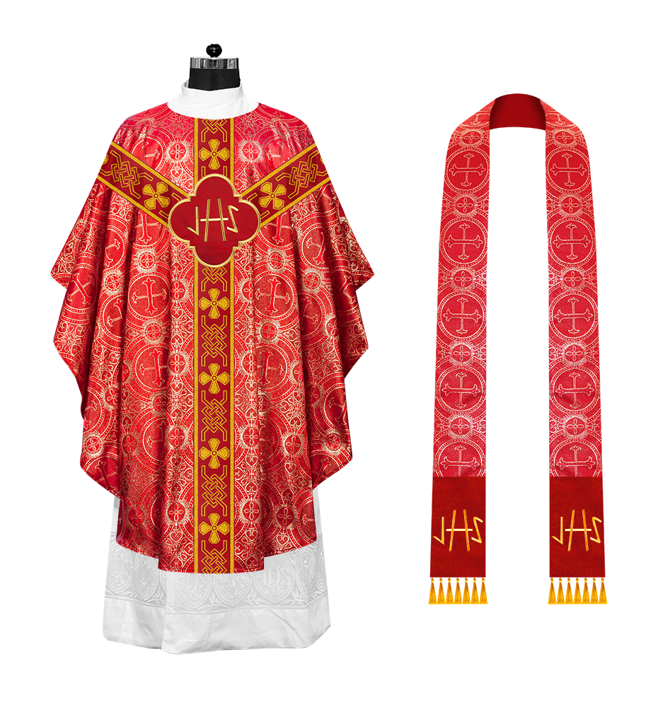 Gothic Chasuble with Motif and Trims