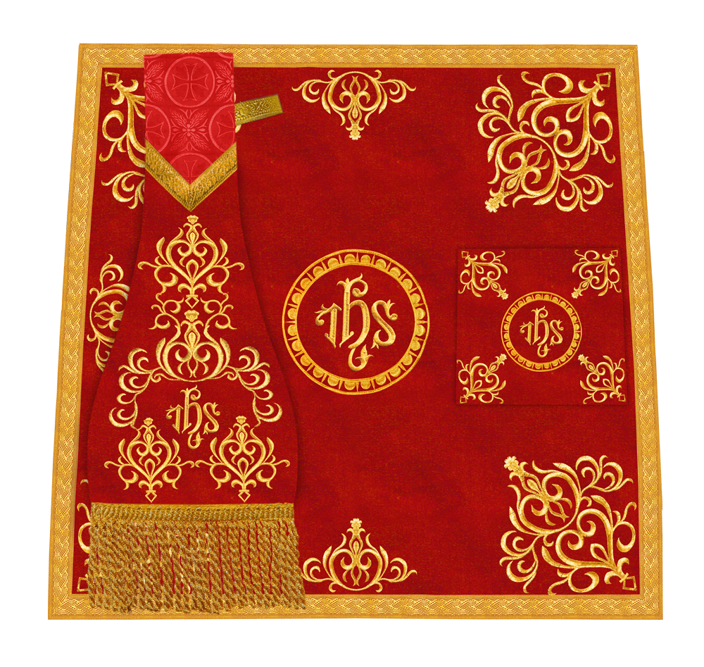 Embroidered Mass Set with Liturgical Motif