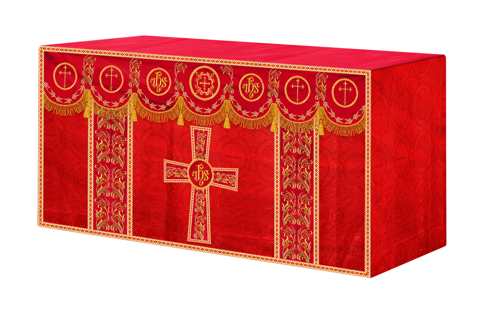 Altar Cloth with Liturgical Motif and Trims