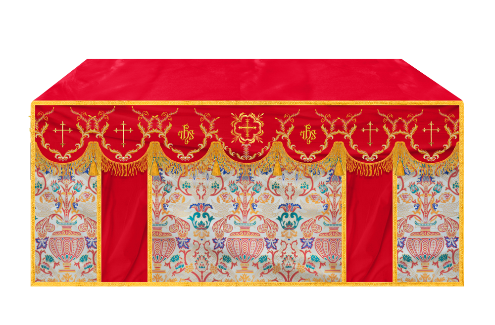 Tapestry Altar Cloth with Liturgical Motif